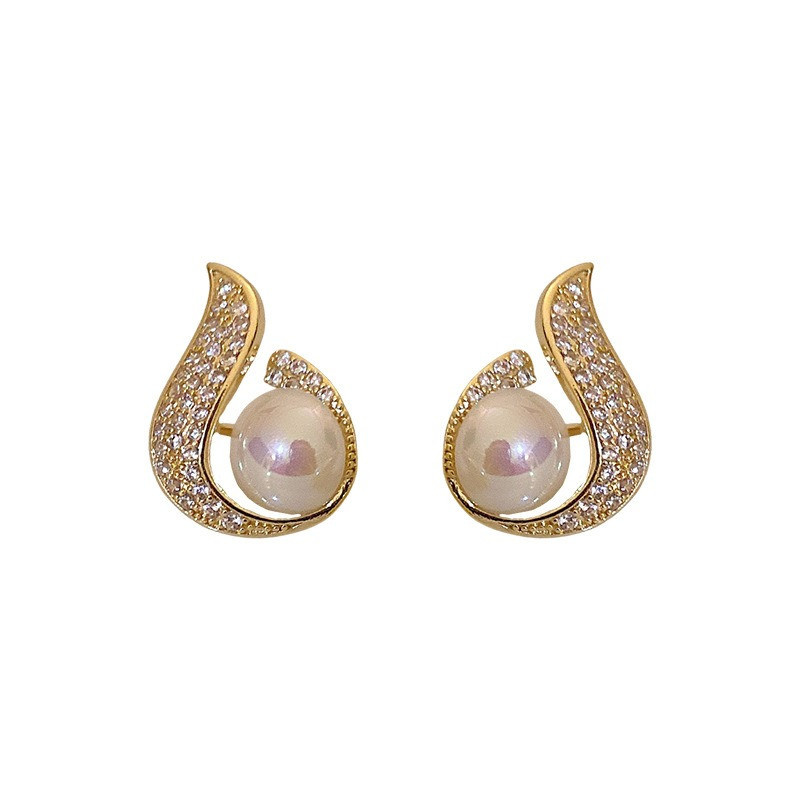 Νέα Σκουλαρίκια Γάμου για Γυναίκες Πολυτελές Νερό Drop Cubic Zirconia Fashion Design Νυφικά κοσμήματα γάμου Χονδρική