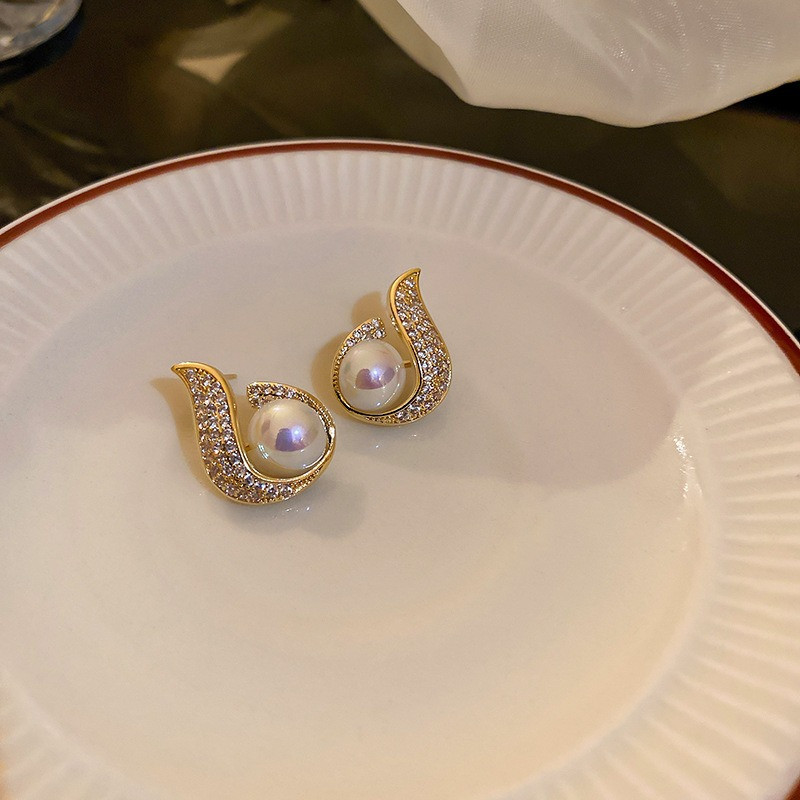 Νέα Σκουλαρίκια Γάμου για Γυναίκες Πολυτελές Νερό Drop Cubic Zirconia Fashion Design Νυφικά κοσμήματα γάμου Χονδρική