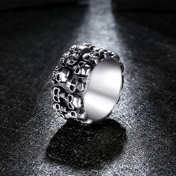 Kinel Горещи черни пръстени, мъжки пълни с тибетско сребро, черен камък, смола, брачен пръстен за мъже, голям размер 11, ретро бижута на едро