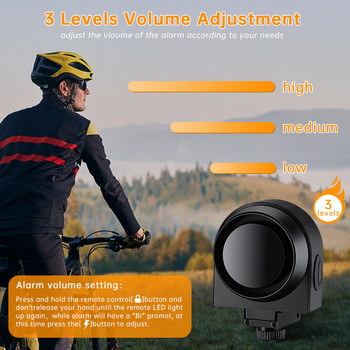 WSDCAM Аларма за велосипеди Аларма за задни светлини Водоустойчиво USB зареждане Дистанционно управление 110 dB Защита на лампата за велосипед