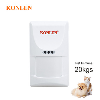 Bezvadu durvju logu signalizācijas infrasarkanais PIR kustības sensors, ugunsgrēka dūmu fotoelektriskais gāzes noplūdes detektora tastatūra 433 mhz no Konlen sērijas