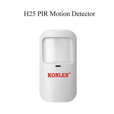Bezvadu durvju logu signalizācijas infrasarkanais PIR kustības sensors, ugunsgrēka dūmu fotoelektriskais gāzes noplūdes detektora tastatūra 433 mhz no Konlen sērijas