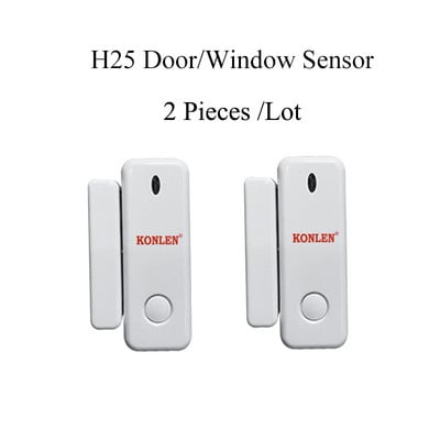 Bezvadu durvju logu signalizācijas infrasarkanais PIR kustības sensors, ugunsgrēka dūmu fotoelektriskais gāzes noplūdes detektora tastatūra 433 mhz no Konlen sērijas