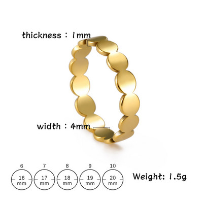Skyrim divatos, geometrikus, kerek, minimalista gyűrűk női lányoknak, arany színű rozsdamentes acél gyűrű esküvői parti ékszer nagykereskedés