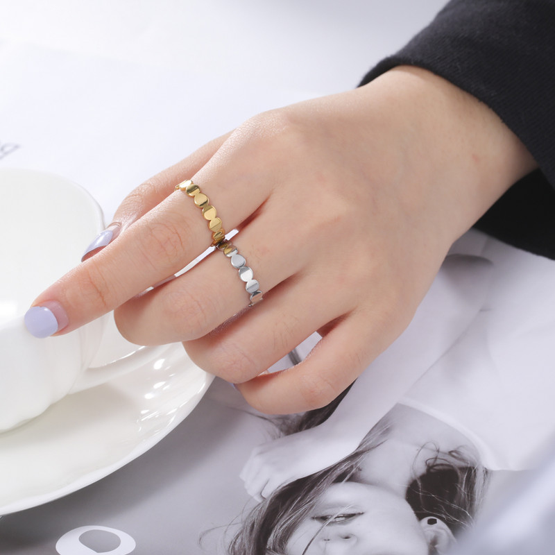 Skyrim divatos, geometrikus, kerek, minimalista gyűrűk női lányoknak, arany színű rozsdamentes acél gyűrű esküvői parti ékszer nagykereskedés