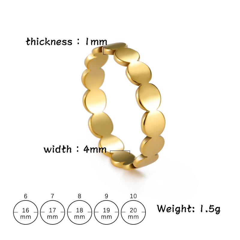 Skyrim divatos, geometrikus, kerek, minimalista gyűrűk női lányoknak, arany színű rozsdamentes acél gyűrű esküvői parti ékszer nagykereskedés
