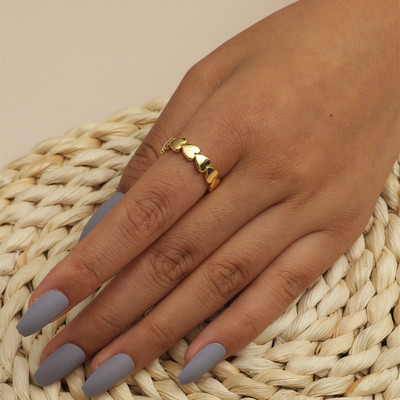 Μόδα 18KGP Δαχτυλίδι με υφαντό σταυρό