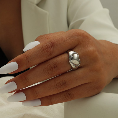 Μόδα 18KGP Δαχτυλίδι με υφαντό σταυρό