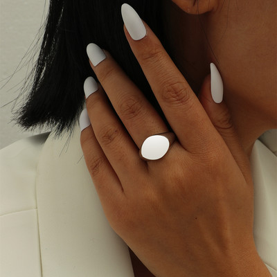 Μόδα 18KGP Δαχτυλίδι με υφαντό σταυρό