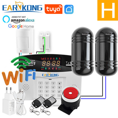 Tuyasmart Wired & Wireless 433MHz Wifi GSM Home sissemurdmise turvasignalisatsioonisüsteem Smart Home inglise vene hispaania 8 keel