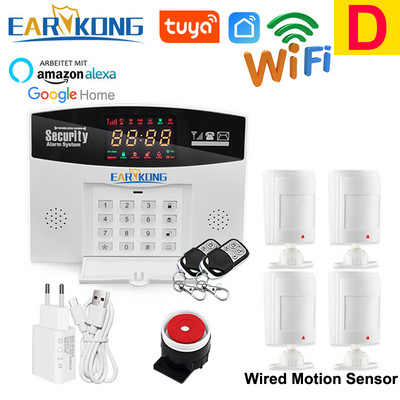 Tuyasmart Wired & Wireless 433MHz Wifi GSM Home sissemurdmise turvasignalisatsioonisüsteem Smart Home inglise vene hispaania 8 keel