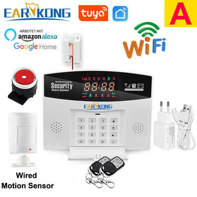 Tuyasmart Wired & Wireless 433MHz Wifi GSM Home sissemurdmise turvasignalisatsioonisüsteem Smart Home inglise vene hispaania 8 keel