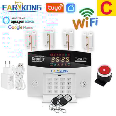 Tuyasmart Wired & Wireless 433MHz Wifi GSM Home sissemurdmise turvasignalisatsioonisüsteem Smart Home inglise vene hispaania 8 keel