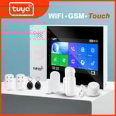 Tuya WiFi GSM kućna sigurnosna zaštita pametni alarmni sustav Zaslon osjetljiv na dodir Protuprovalni komplet Mobilna APLIKACIJA Daljinski upravljač RFID aktiviranje i razoružavanje