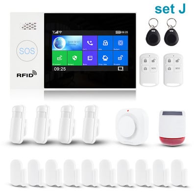 Tuya WiFi GSM kućna sigurnosna zaštita pametni alarmni sustav Zaslon osjetljiv na dodir Protuprovalni komplet Mobilna APLIKACIJA Daljinski upravljač RFID aktiviranje i razoružavanje