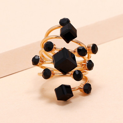 Inel clasic pentru femei Inel reglabil de lux Corful Zircon Cristal Curcubeu Flori Inel Bijuterii de nunta Dropshipping