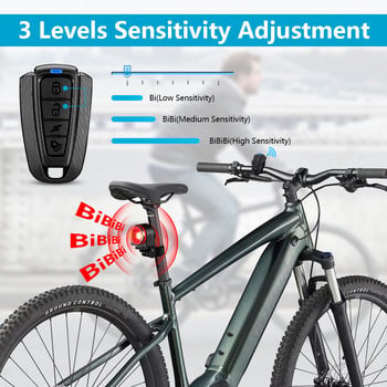 Awapow Велосипедна аларма против кражба Задна светлина USB зареждане Задна светлина за велосипед IPX5 Водоустойчива автоматична индукционна аларма за велосипедна лампа
