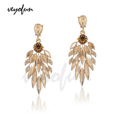 Veyofun Bohemia Crystal Drop Party Menyasszonyi lógó fülbevaló Divatos ékszer nőknek ajándék nagykereskedés
