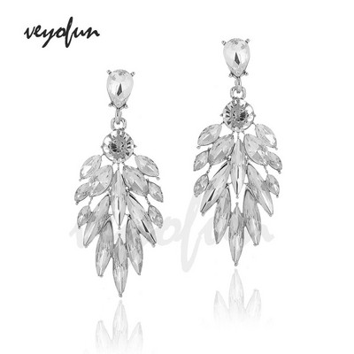Veyofun Bohemia Crystal Drop Party Menyasszonyi lógó fülbevaló Divatos ékszer nőknek ajándék nagykereskedés