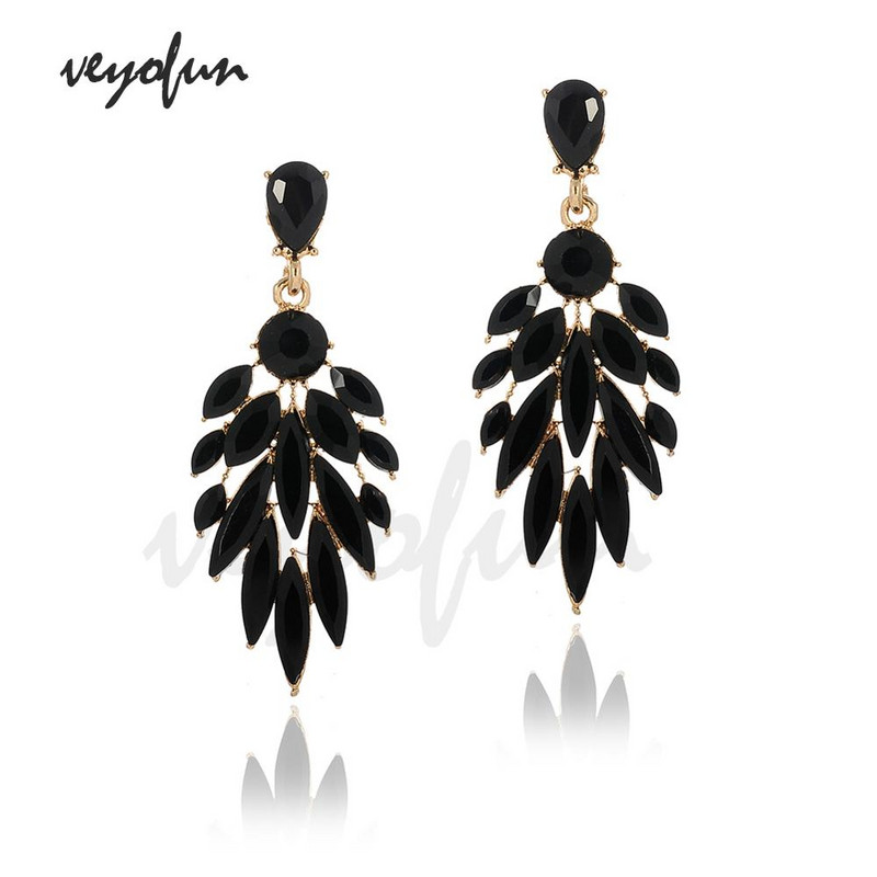 Veyofun Bohemia Crystal Drop Party Menyasszonyi lógó fülbevaló Divatos ékszer nőknek ajándék nagykereskedés