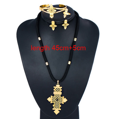 Ethlyn Brand Ethiopian Eritrean Cross γυναικεία κοσμήματα σε χρυσό χρώμα Αφρικανικό νυφικό ρομαντικό κοσμήματα γάμου S068