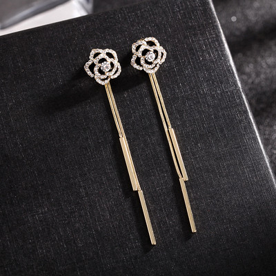 BYSPT luxus vízcsepp fülbevaló szürke kristály ovális fülbevaló női piercing ékszer