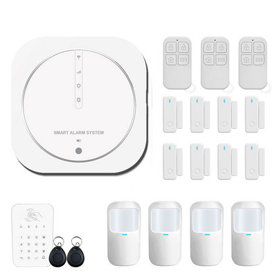 Tuya Google Wifi viedās mājas bezvadu GSM signalizācijas sistēmas drošība Tuch ar 433MHz detektora kustības sensora sirēnas atbalstu