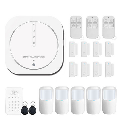 Tuya Google Wifi viedās mājas bezvadu GSM signalizācijas sistēmas drošība Tuch ar 433MHz detektora kustības sensora sirēnas atbalstu