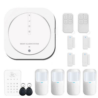 Tuya Google Wifi viedās mājas bezvadu GSM signalizācijas sistēmas drošība Tuch ar 433MHz detektora kustības sensora sirēnas atbalstu