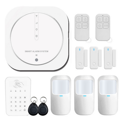 Tuya Google Wifi viedās mājas bezvadu GSM signalizācijas sistēmas drošība Tuch ar 433MHz detektora kustības sensora sirēnas atbalstu