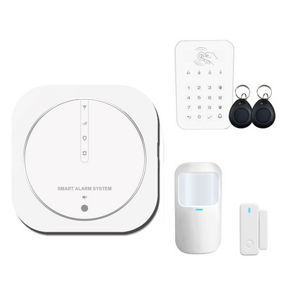 Tuya Google Wifi viedās mājas bezvadu GSM signalizācijas sistēmas drošība Tuch ar 433MHz detektora kustības sensora sirēnas atbalstu