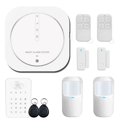 Tuya Google Wifi viedās mājas bezvadu GSM signalizācijas sistēmas drošība Tuch ar 433MHz detektora kustības sensora sirēnas atbalstu
