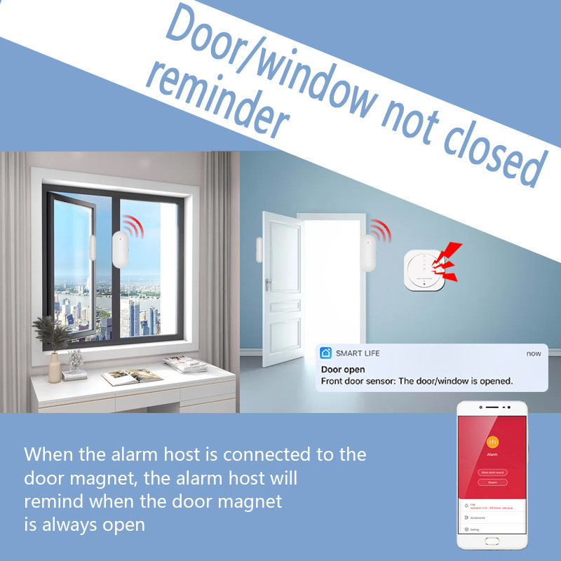 Tuya Google Wifi viedās mājas bezvadu GSM signalizācijas sistēmas drošība Tuch ar 433MHz detektora kustības sensora sirēnas atbalstu