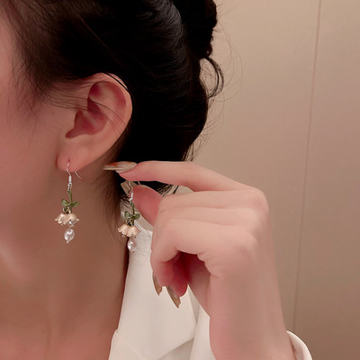 Három részes öltöny kis dizájn értelmes búza Tüskegyöngy nyaklánc fülbevaló karkötő szett hideg szellő egyszerű internet híres ékszer