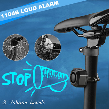 WSDCAM USB акумулаторна велосипедна аларма против кражба Сигурни аларми за безжична аларма Дистанционно управление Мотоциклет Велосипед Предупредителен звънец