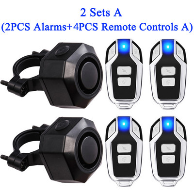 WSDCAM Alarmă reîncărcabilă USB pentru biciclete Alarme de securitate antifurt pentru alarmă fără fir Telecomandă Motocicletă Bicicletă Clopoțel de avertizare