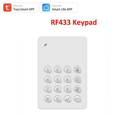 Tuya Smart WiFi RF sirēna Alexa Google drošības signalizācijas sistēmas PIR durvju sensors tastatūra durvju zvans ūdens detektors SOS 3MP IP kamera