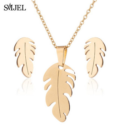 Drăguț colier fluture din oțel inoxidabil Seturi de bijuterii pentru femei Bijoux Animal Fluturi Pandantive Colieri Cercei Laba Cadou pentru copii