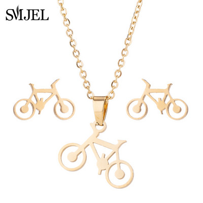 Drăguț colier fluture din oțel inoxidabil Seturi de bijuterii pentru femei Bijoux Animal Fluturi Pandantive Colieri Cercei Laba Cadou pentru copii