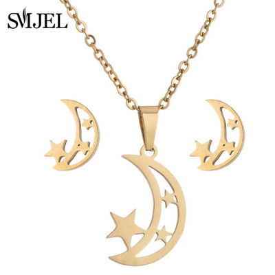 Drăguț colier fluture din oțel inoxidabil Seturi de bijuterii pentru femei Bijoux Animal Fluturi Pandantive Colieri Cercei Laba Cadou pentru copii