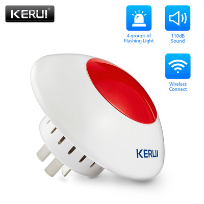 KERU WiFi GSM mājas drošības signalizācijas sistēma Smart Tuya App Control 1,7 collu krāsains ekrāns Saules bezvadu sirēnas infrasarkanā detektora komplekts