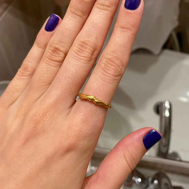 Aranyozott, szabálytalan női gyűrűk, állítható, nyitott rozsdamentes acél gyűrű 2023 trendi eljegyzési esküvői ékszer anillos mujer