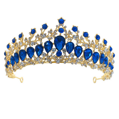 Seturi de bijuterii de mireasă de cristal baroc de culoare aurului verde pentru femei, diademe cu strasuri, coroane, cercei, colier, set de bijuterii de nuntă Dubai