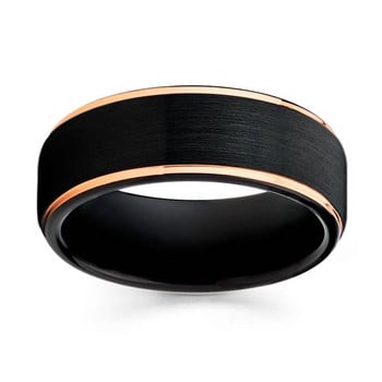 8 мм модни мъжки пръстени черни матирани прости пръстени брачни ленти класически бижута за мъже коледни подаръци аксесоари