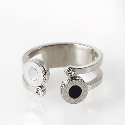 Trend rozsdamentes acél ékszer szett Vintage fekete, kerek, római számokkal függő nyaklánc fülbevaló nőknek, mindennapi viselethez buligyűrű