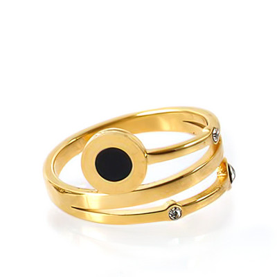 Trend rozsdamentes acél ékszer szett Vintage fekete, kerek, római számokkal függő nyaklánc fülbevaló nőknek, mindennapi viselethez buligyűrű