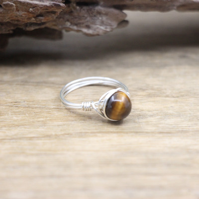 Ezüstös dróttal burkolt kőgyöngyök gyűrűk gyógyító kristály kvarc láva ametisztek kör ujjgyűrűk esküvői ékszerek, QC4094