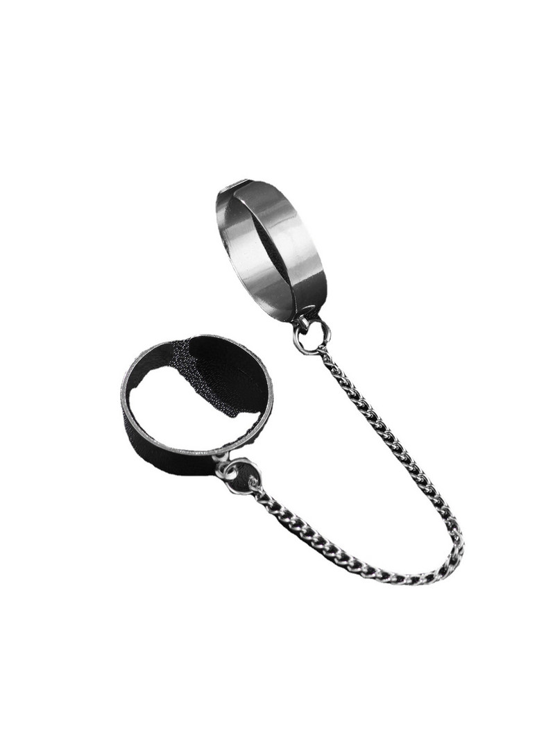 Inele populare cu ciucuri de culoare argintie cu lanț Inele late pentru femei bărbați inel punk Accesorii de bijuterii Cadouri