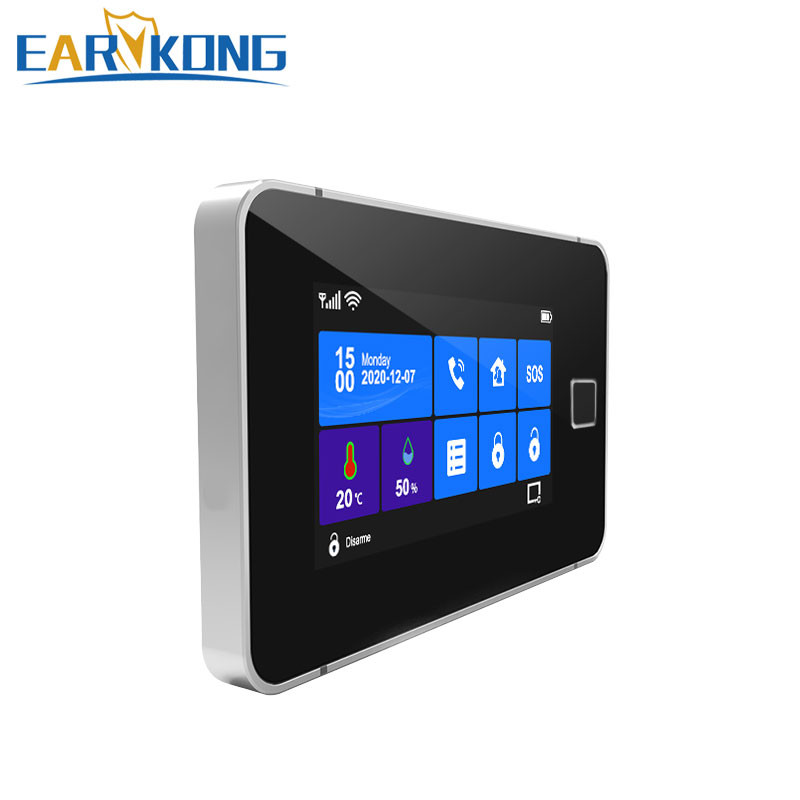 TuyaSmart Wifi GSM alarmni sustav Kućni protuprovalni alarm Temperatura Vlažnost Bežični žičani Touchpad Otisak prsta Alexa Google Home