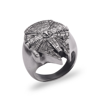 Χονδρικό δαχτυλίδι Star Wars Millennium Falcon Δαχτυλίδια από κράμα μετάλλου με φιγούρες για γυναίκες Ανδρικά δώρα Μέγεθος 8-13 Move Jewelry Anillo Anel